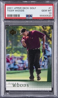 2001 Upper Deck #1 Tiger Woods Rookie Card - PSA GEM MINT 10